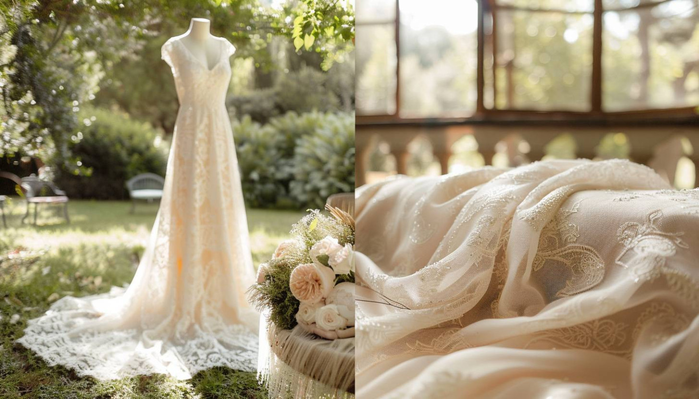 Comment choisir le tissu parfait pour votre robe de mariée